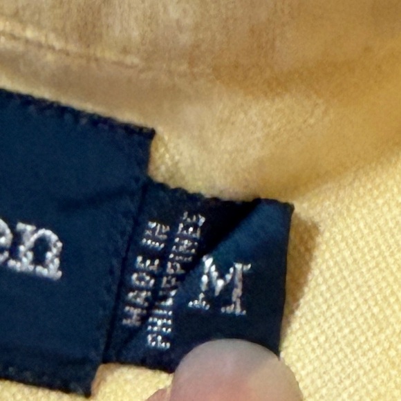 Vintage Ralph Lauren Short Sleeve Button Down Casual Cotton Shirt Yellow Medium - Picture 7 of 12